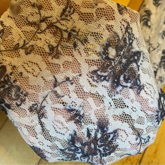 New Free People layered in lace legging ivory black Rococo - Picture 6 of 6